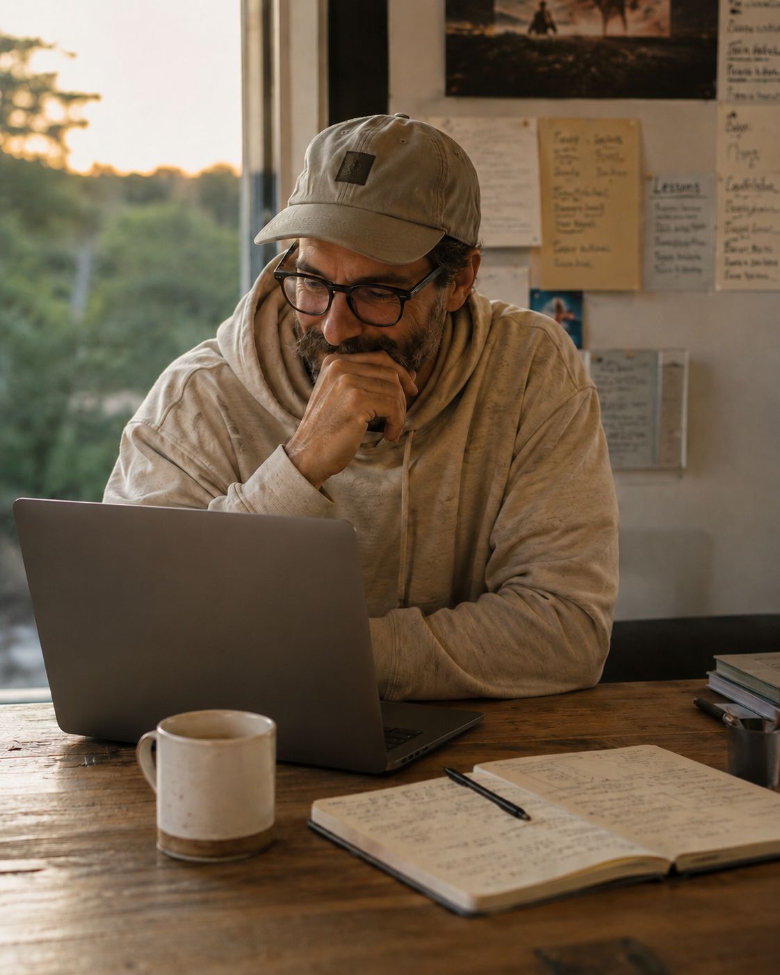 Leader reviewing product impact at a laptop